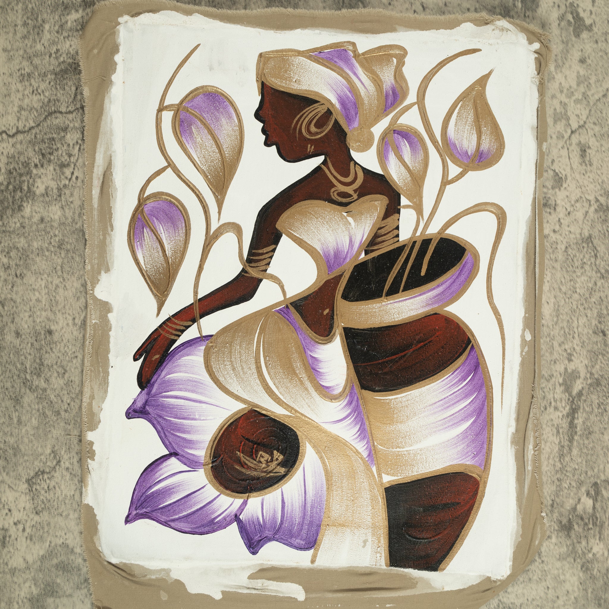 Haitian Painting Floral Grace