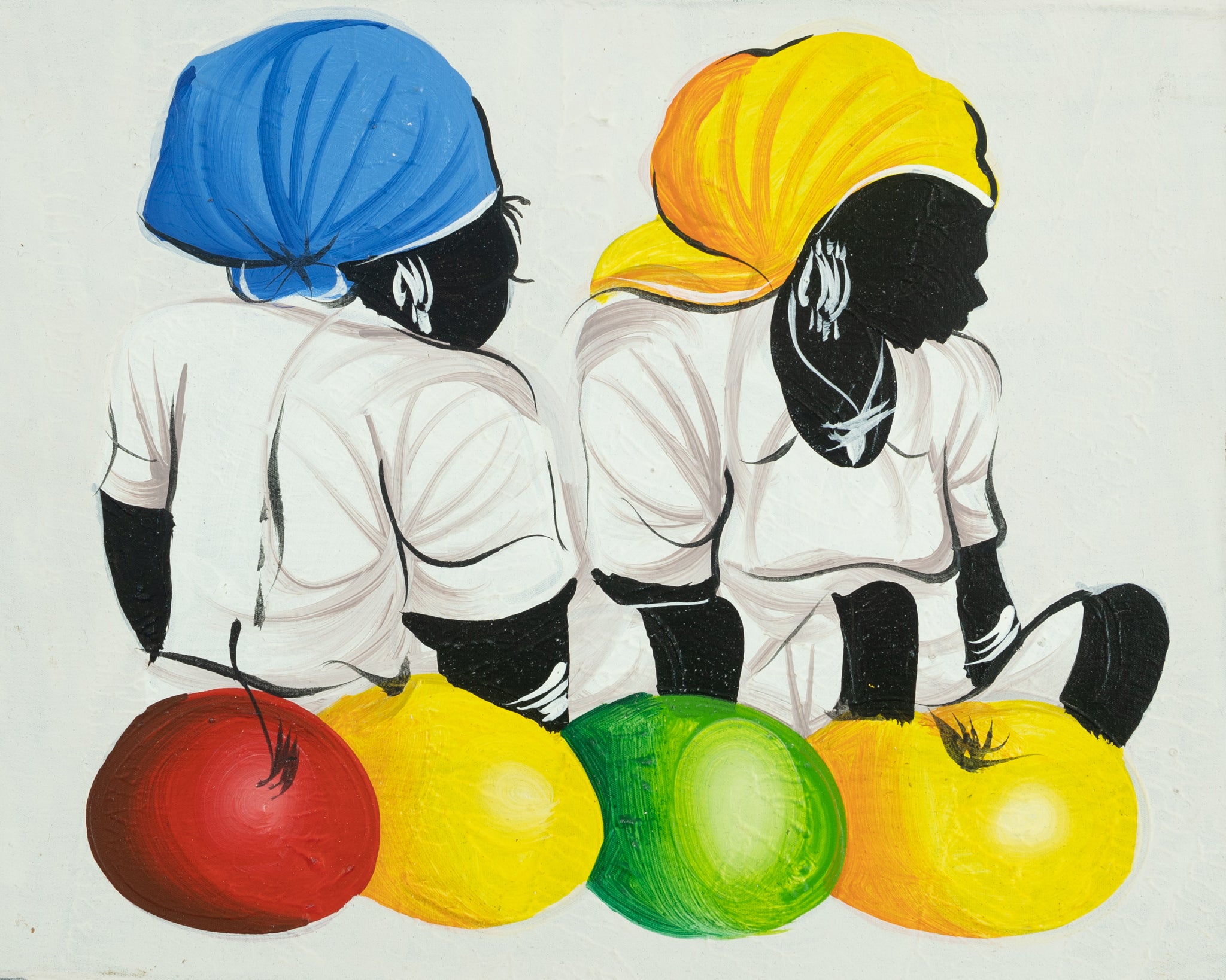 Haitian Painting Citrus Contemplation