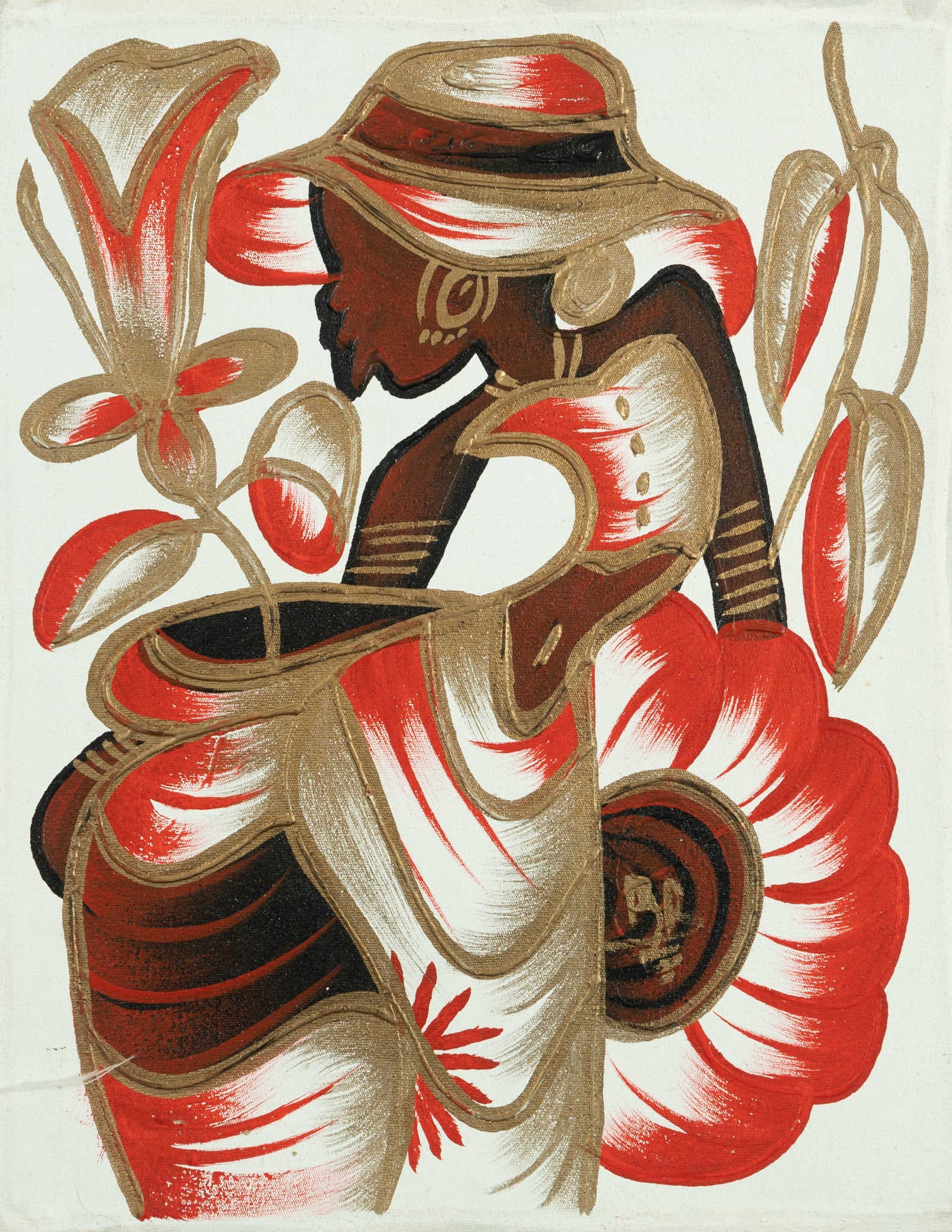 Haitian Painting Rouge Resonance