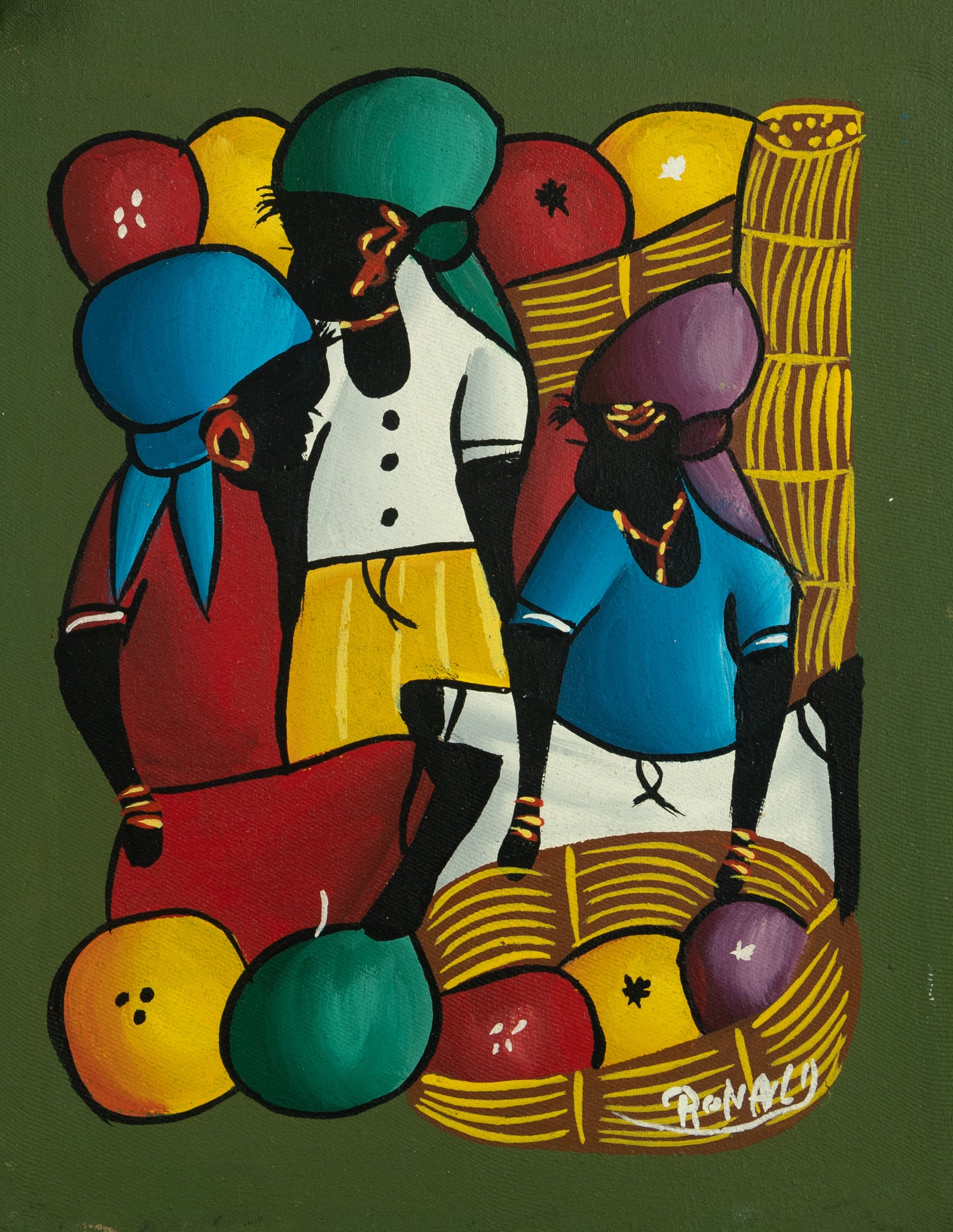 Haitian Painting Vibrant Vigor