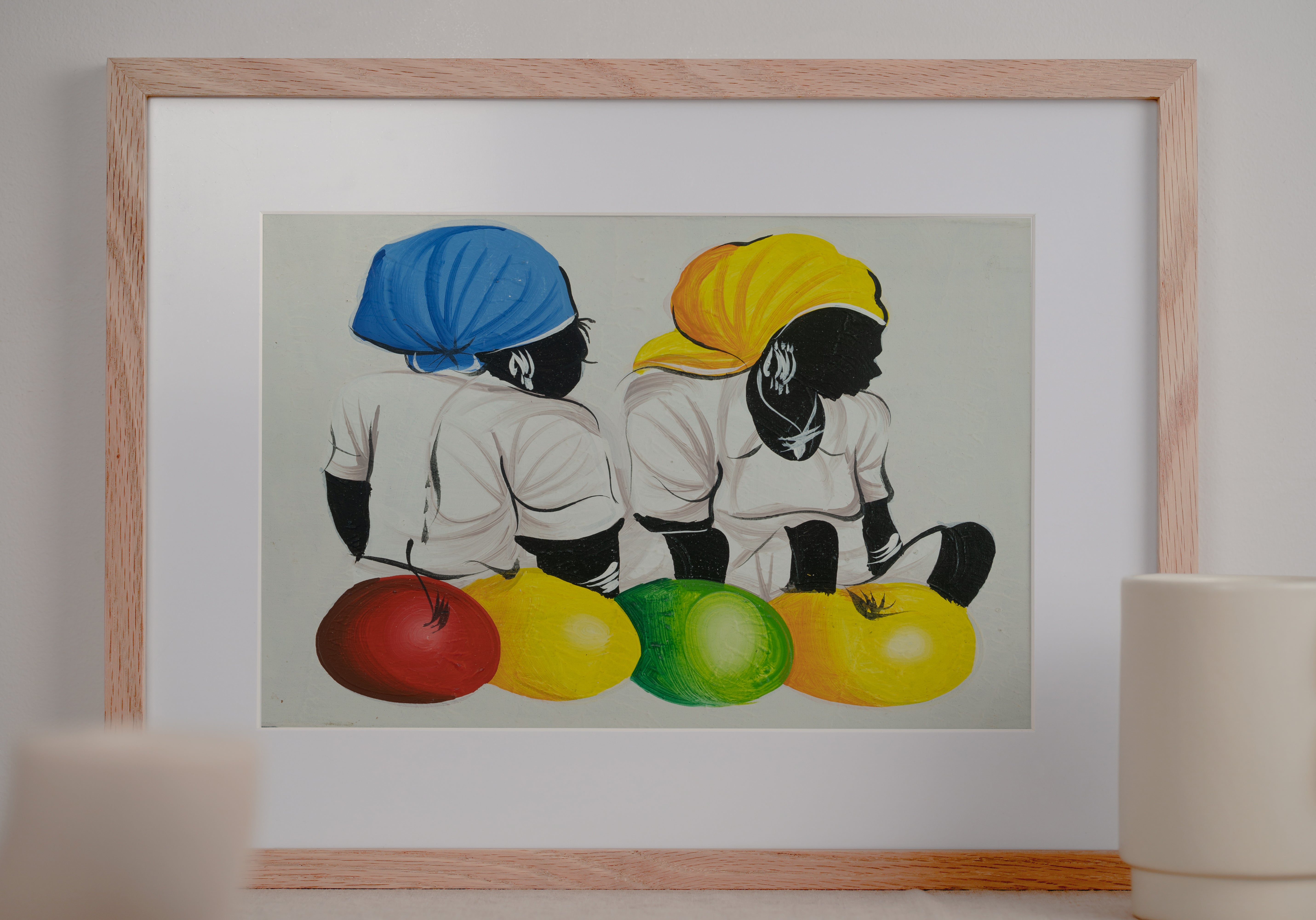 Haitian Painting Citrus Contemplation