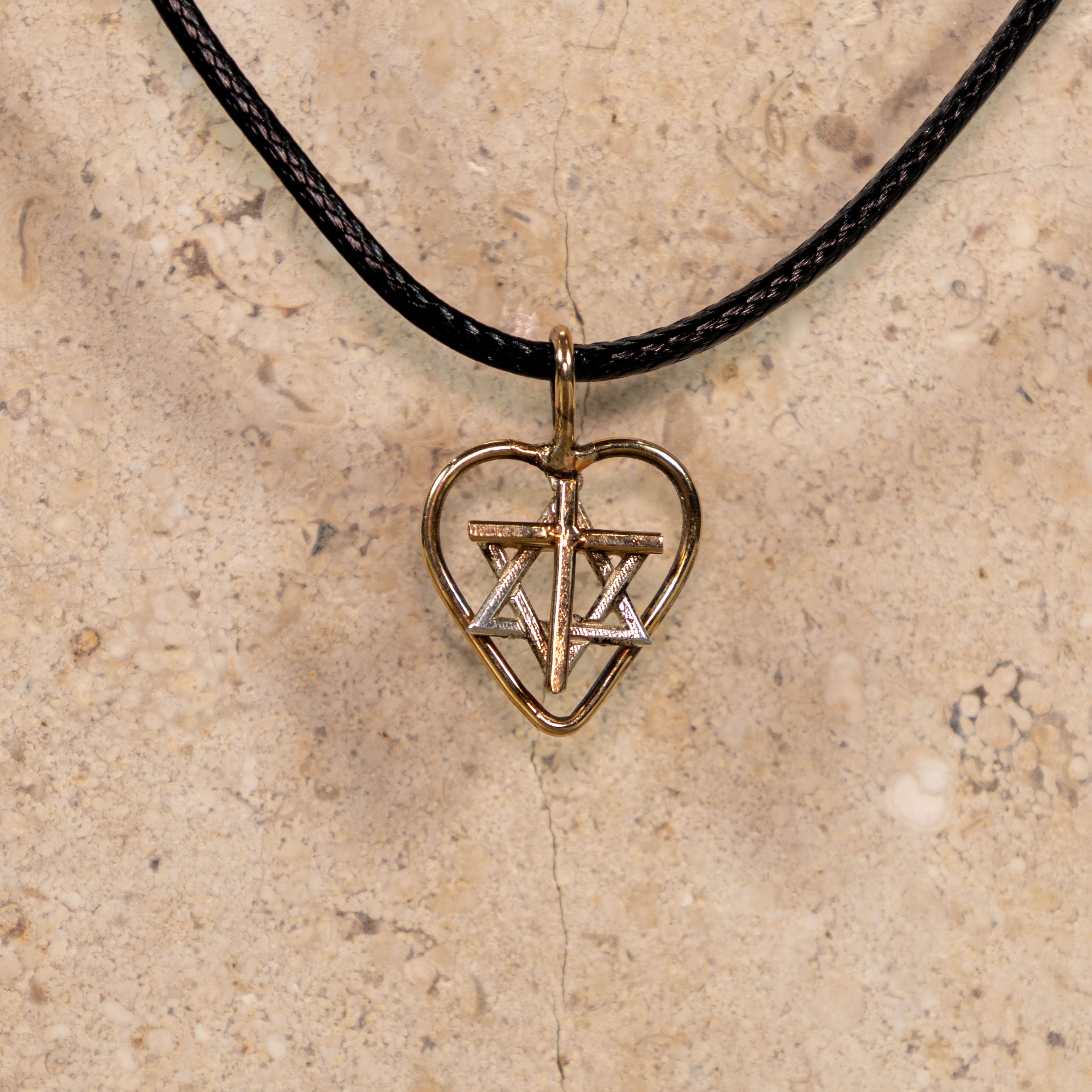 Two Faiths One Heart Sterling Silver Pendant