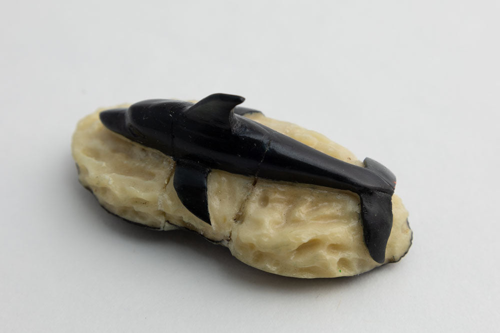 Wounaan Indian Dolphin Tagua Carving
