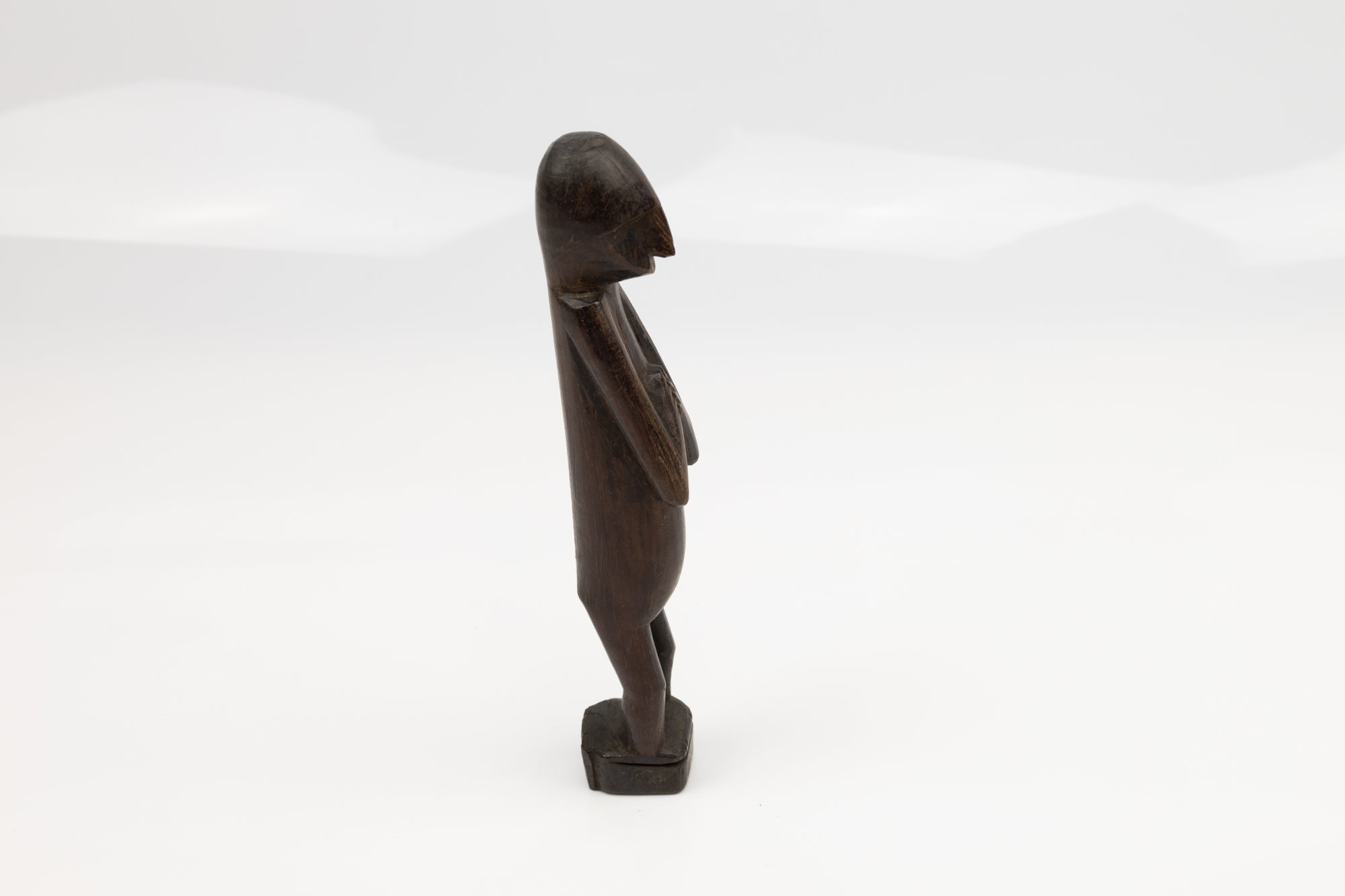 Hand Carved Cocobolo Wood Figure in Prayer Sculpture