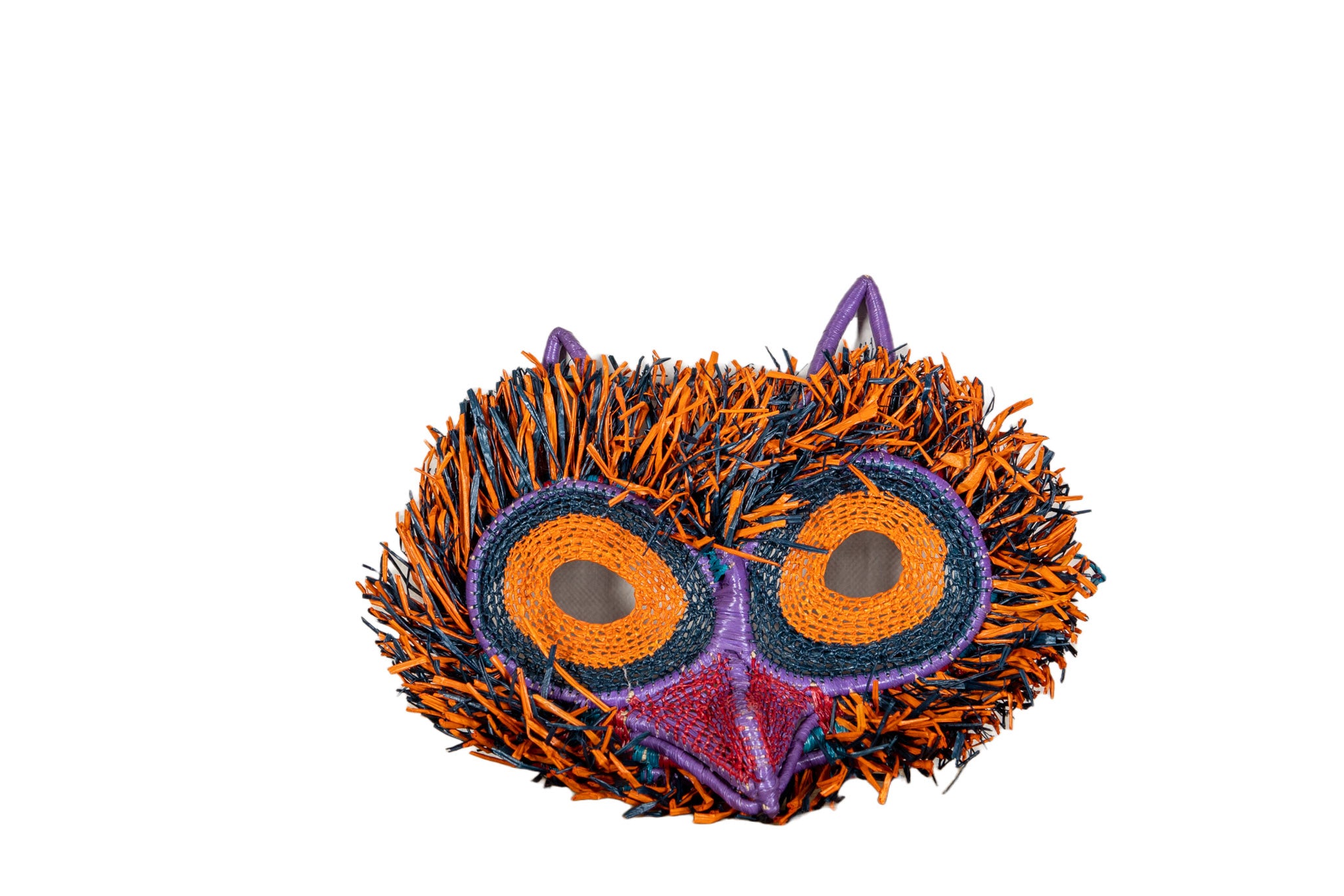 Orange Fiesta Owl Mask