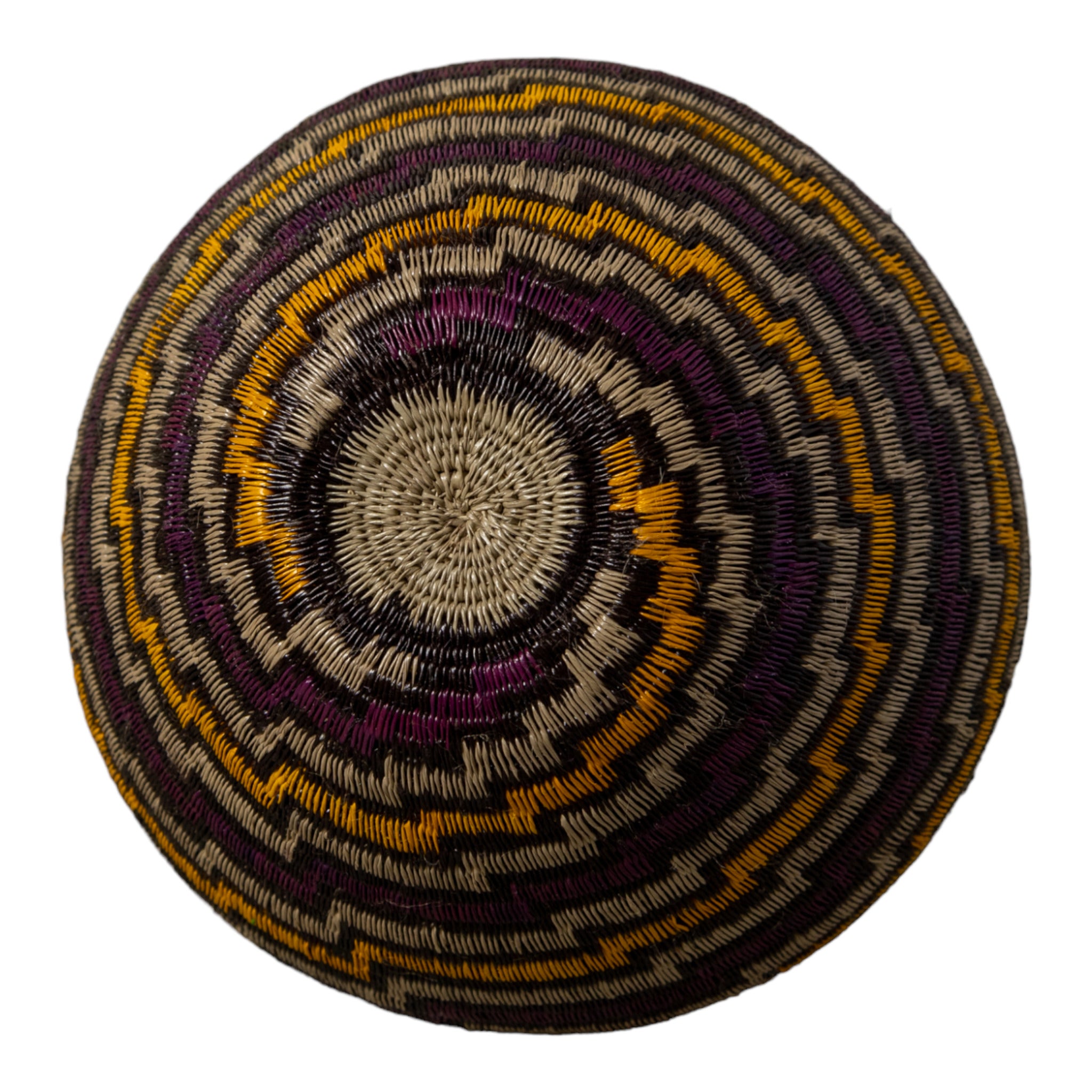 Purple Gold And Gray Step Spiral Rainforest Basket