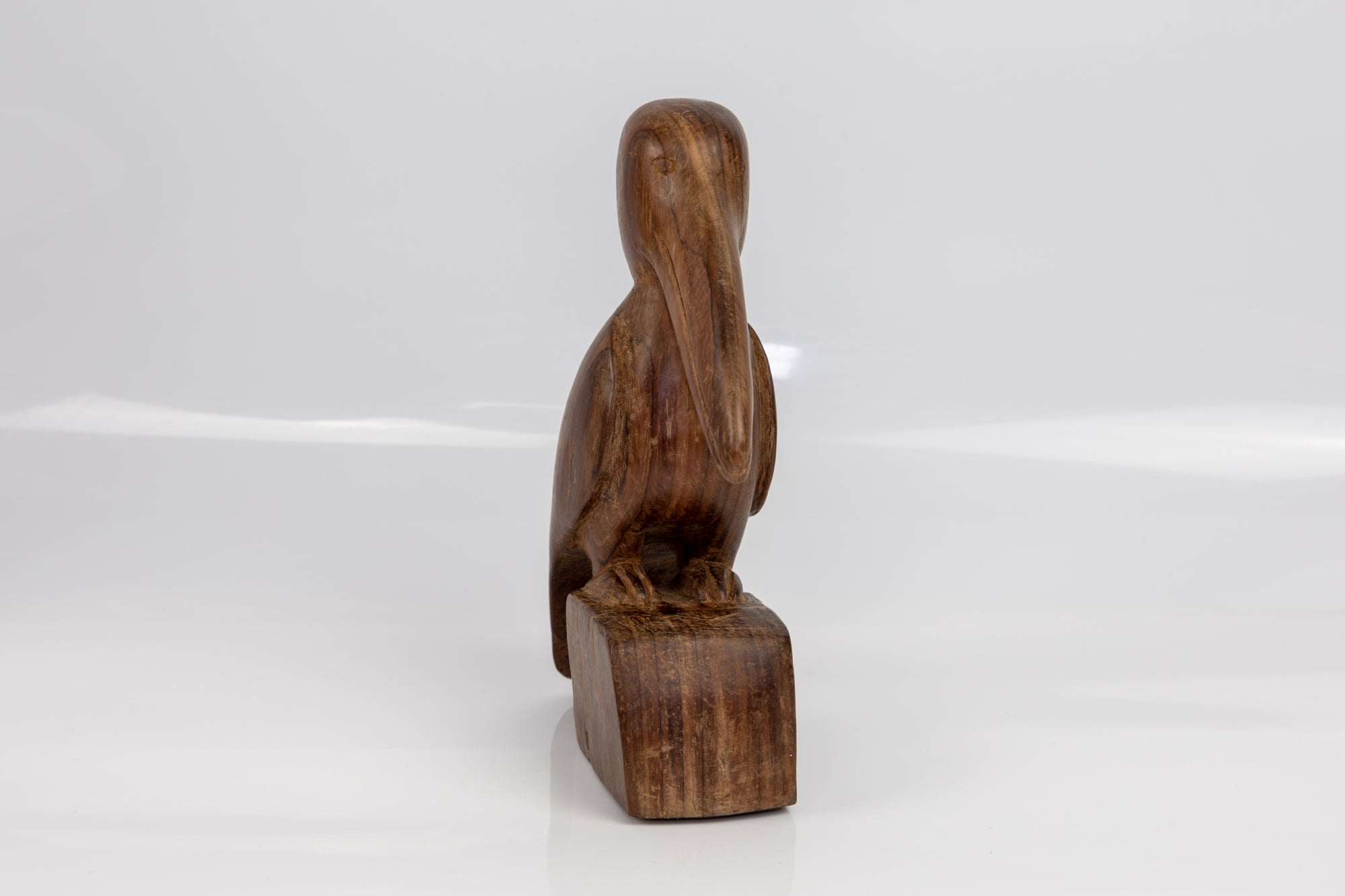 Vintage Pelican Bird Wood Carving