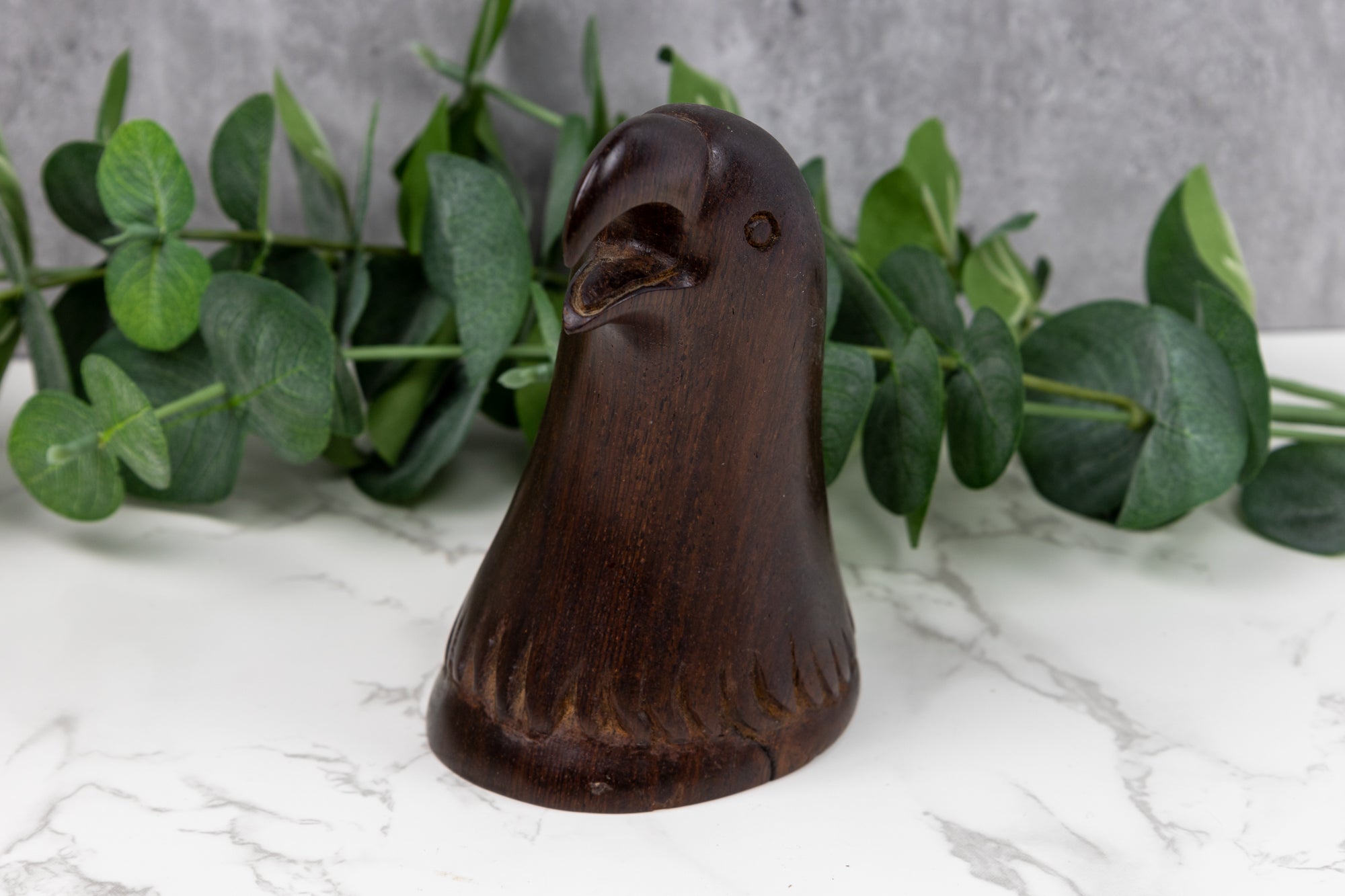 Eagle Bird Head figurine, Wood Carving