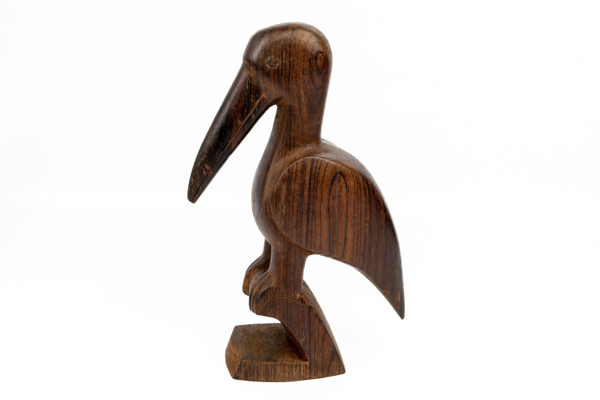 Pelican Figurine, Wood Carving