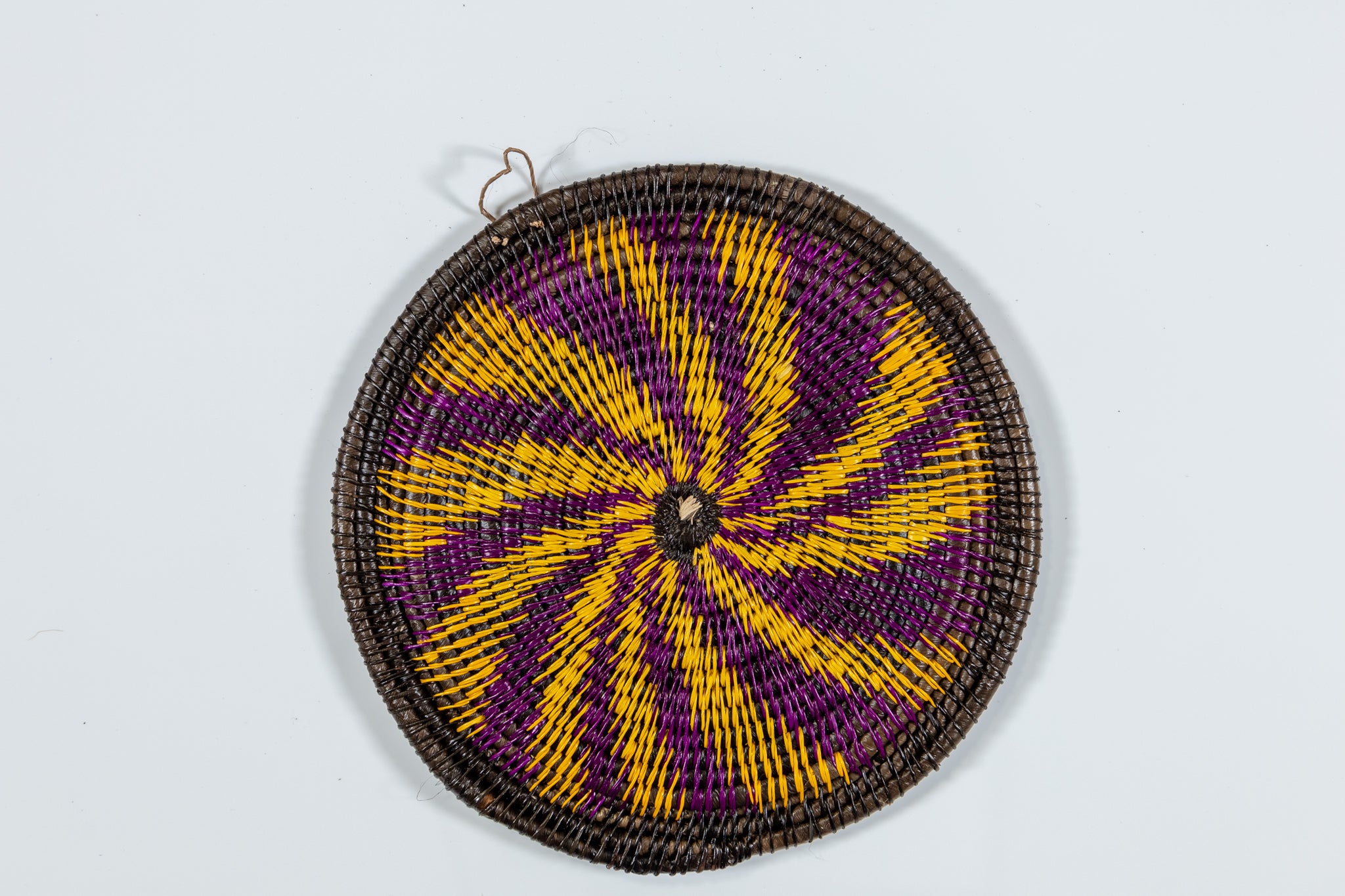 Purple And Gold Spiral Small Basket Plate