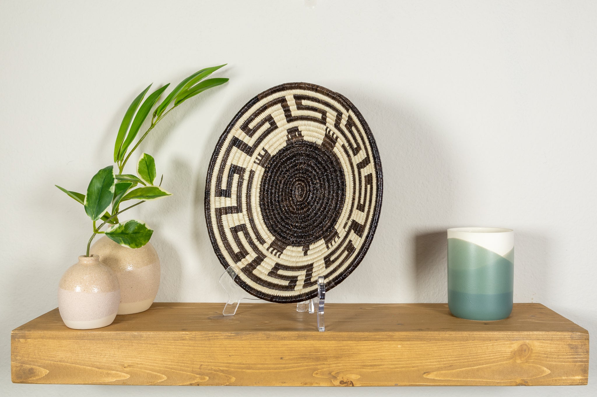 Black And White Turtle Basket Plate