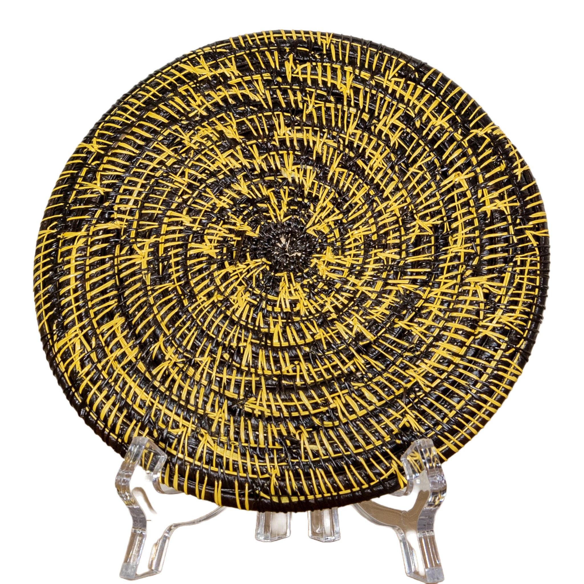 Black And Gold Small Basket Plate