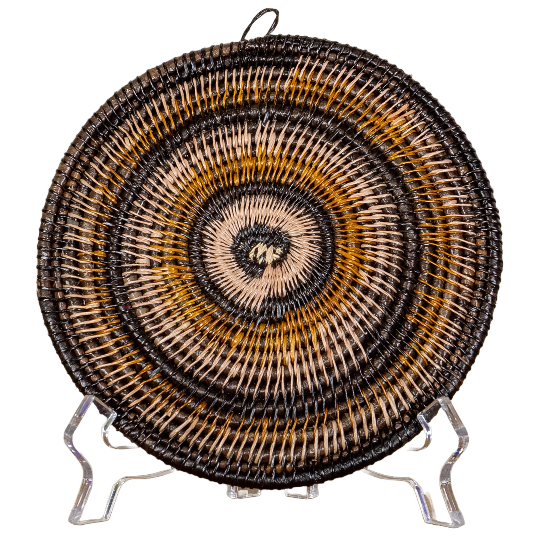 Gold And Brown Small Basket Plate
