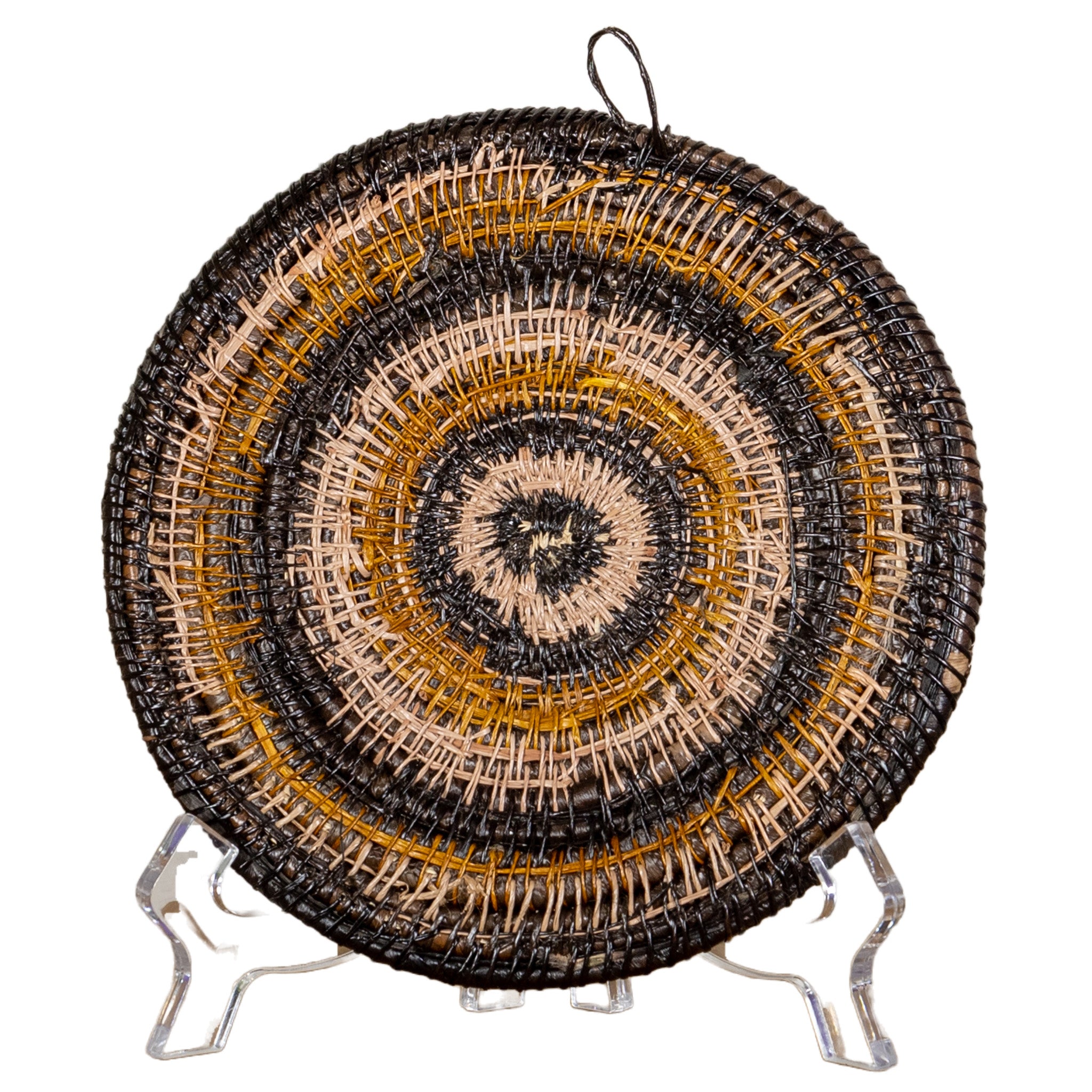 Gold And Brown Small Basket Plate