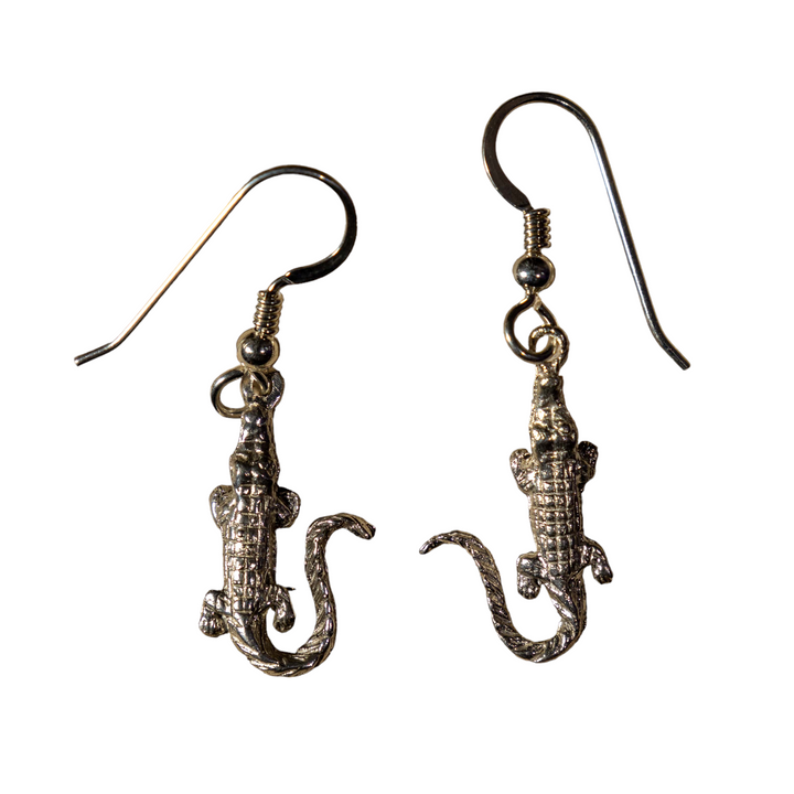 Sterling Silver Alligator Earrings