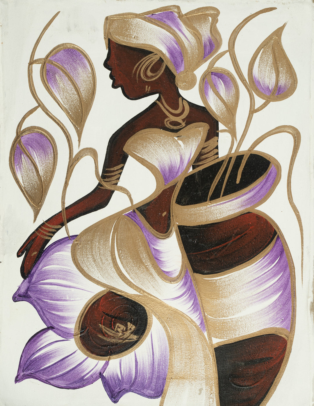 Haitian Painting Floral Grace