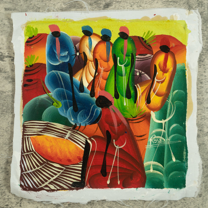 Haitian Painting Harvest Hues