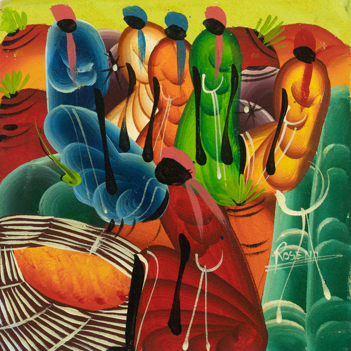 Haitian Painting Harvest Hues