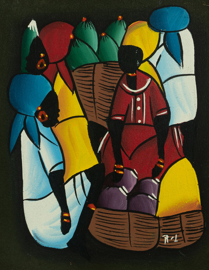 Haitian Painting Marketplace Majesty