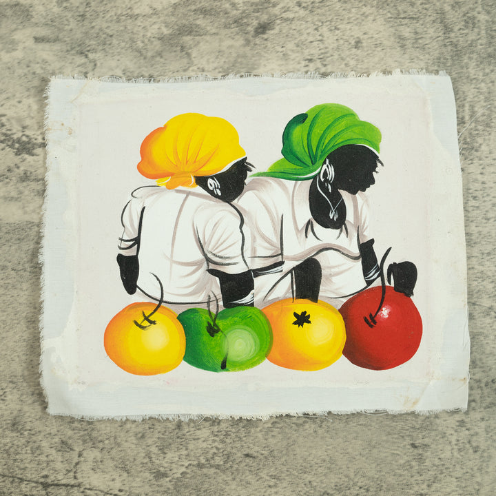 Haitian Painting Citrus Silhouettes