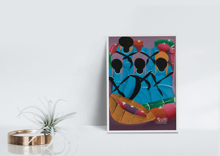 Haitian Painting Harbor Hues