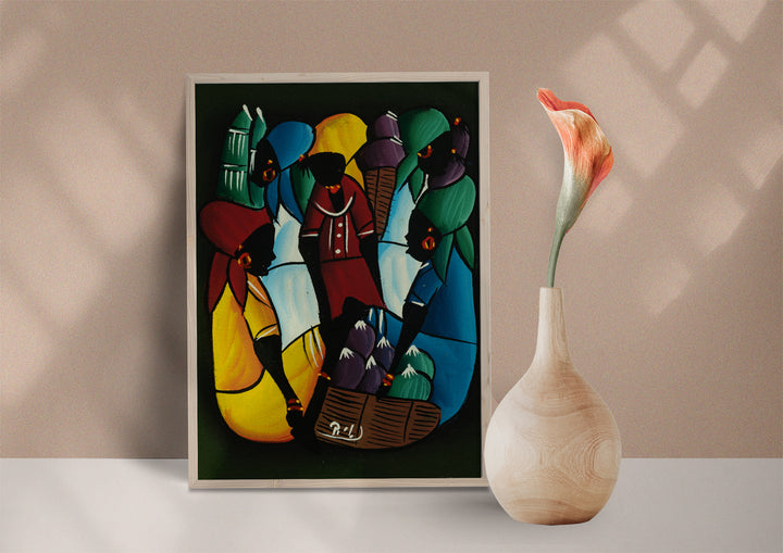 Haitian Painting Marketplace Harmony