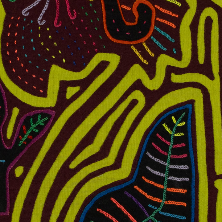 Traditional Burgundy And Chartruce King And Queen of The Jungle Mola