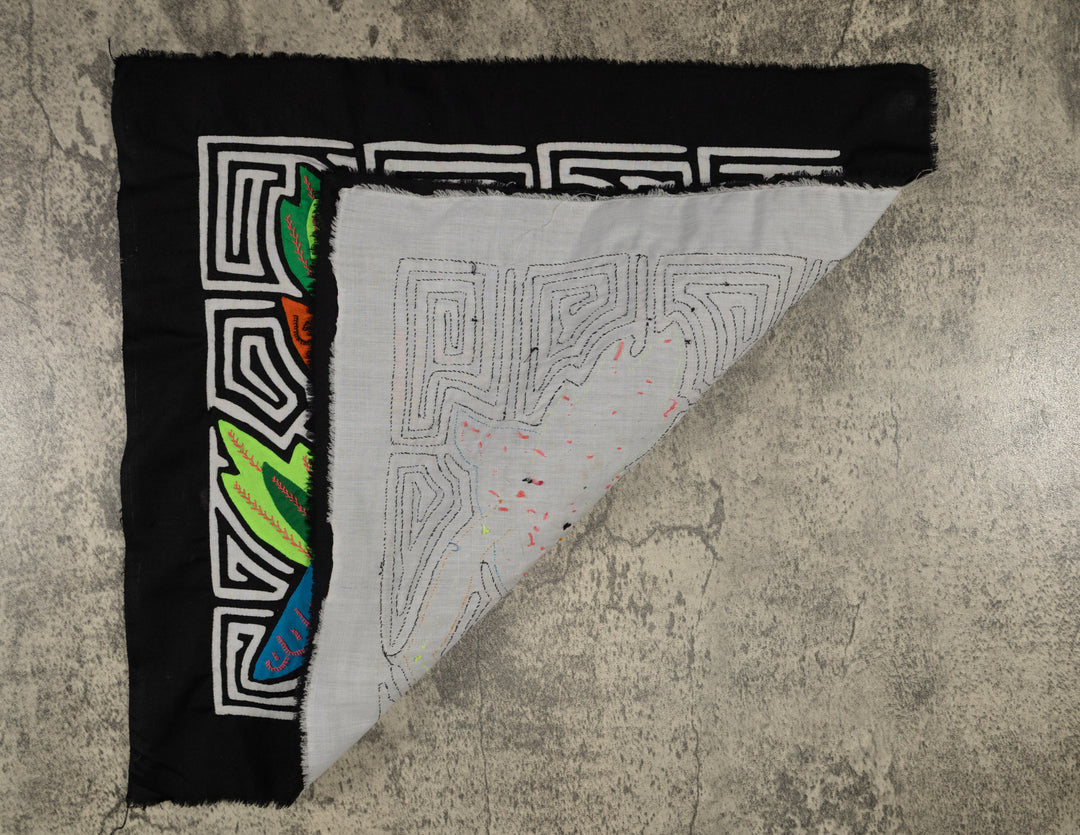 Fantasy Blue Orange And Yellow Happy Butterfly Mola