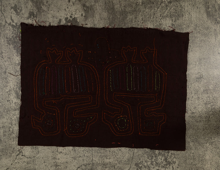 Classic Maroon And Orange Optical Illusion Bird Mola