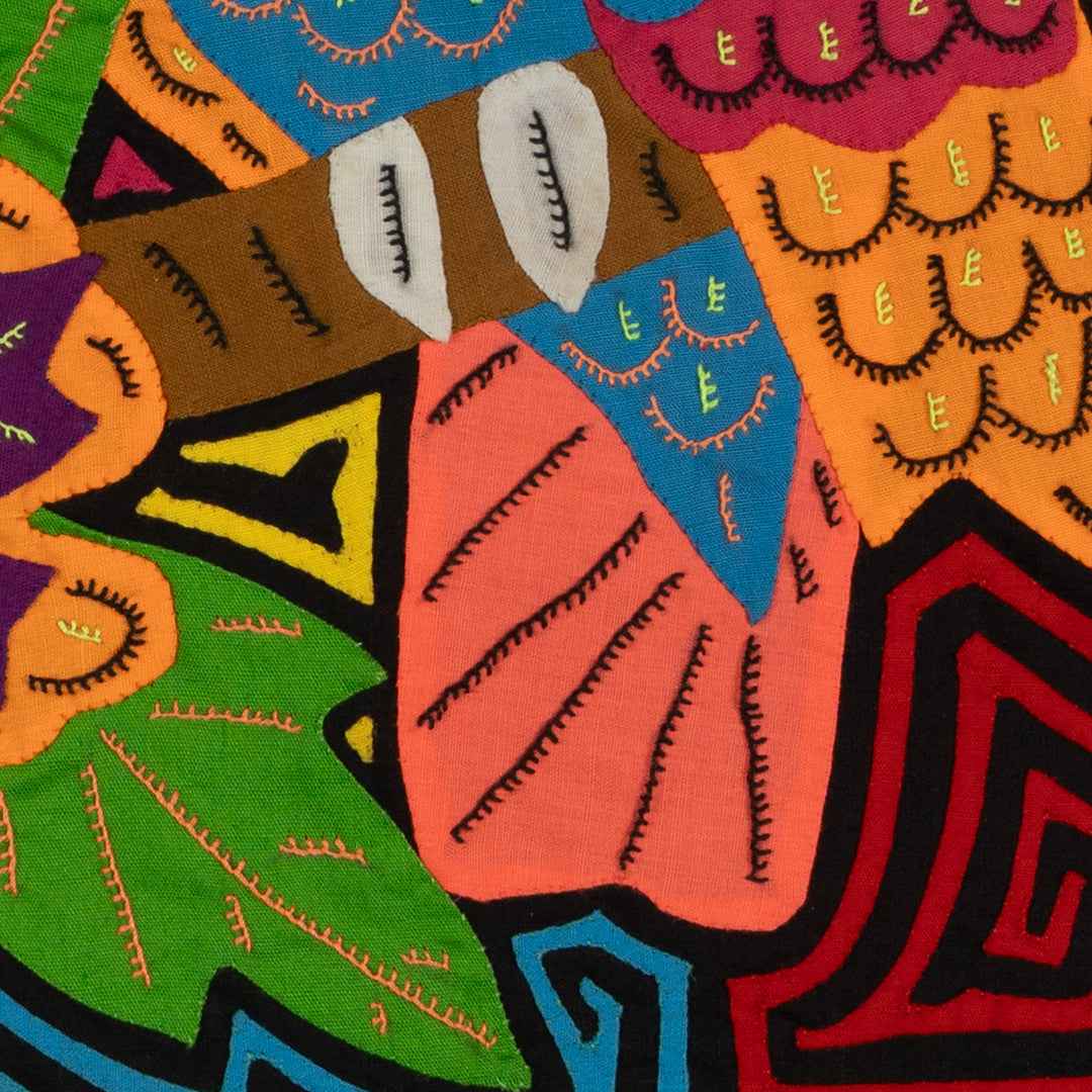 Parrot and Toucan with Flower Mola