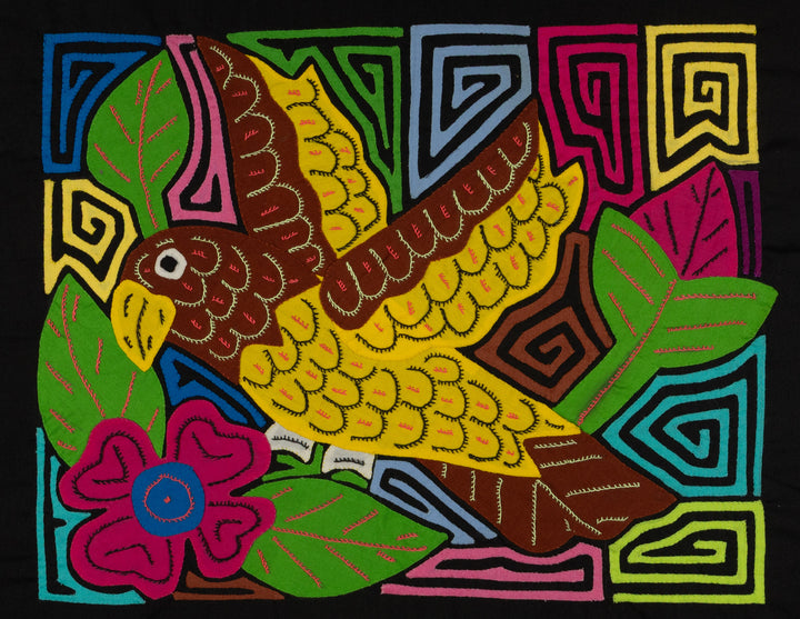 Fantasy Brown And Yellow Parrot Bird Mola