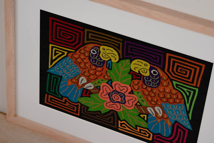 Orange And Blue Tropical Parrot Pair Mola