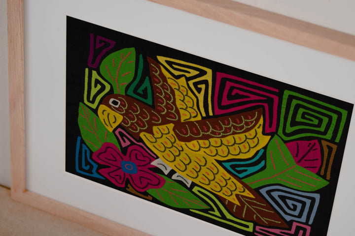 Fantasy Brown And Yellow Parrot Bird Mola