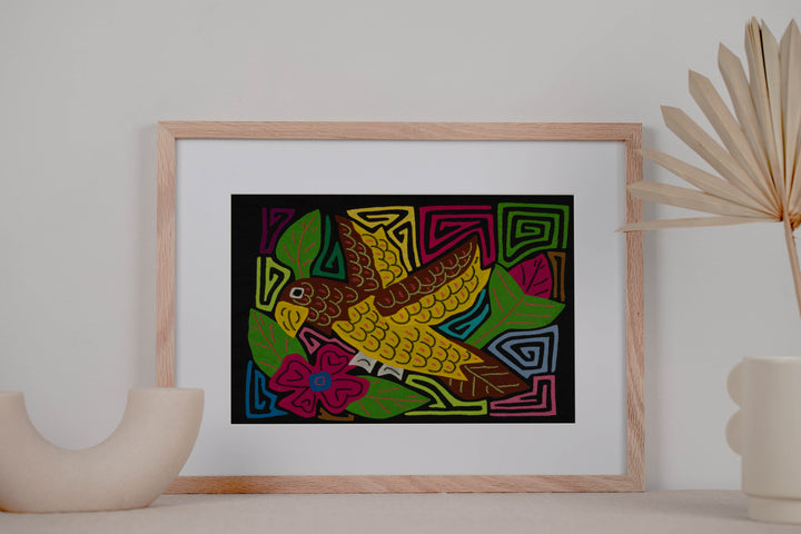 Fantasy Brown And Yellow Parrot Bird Mola