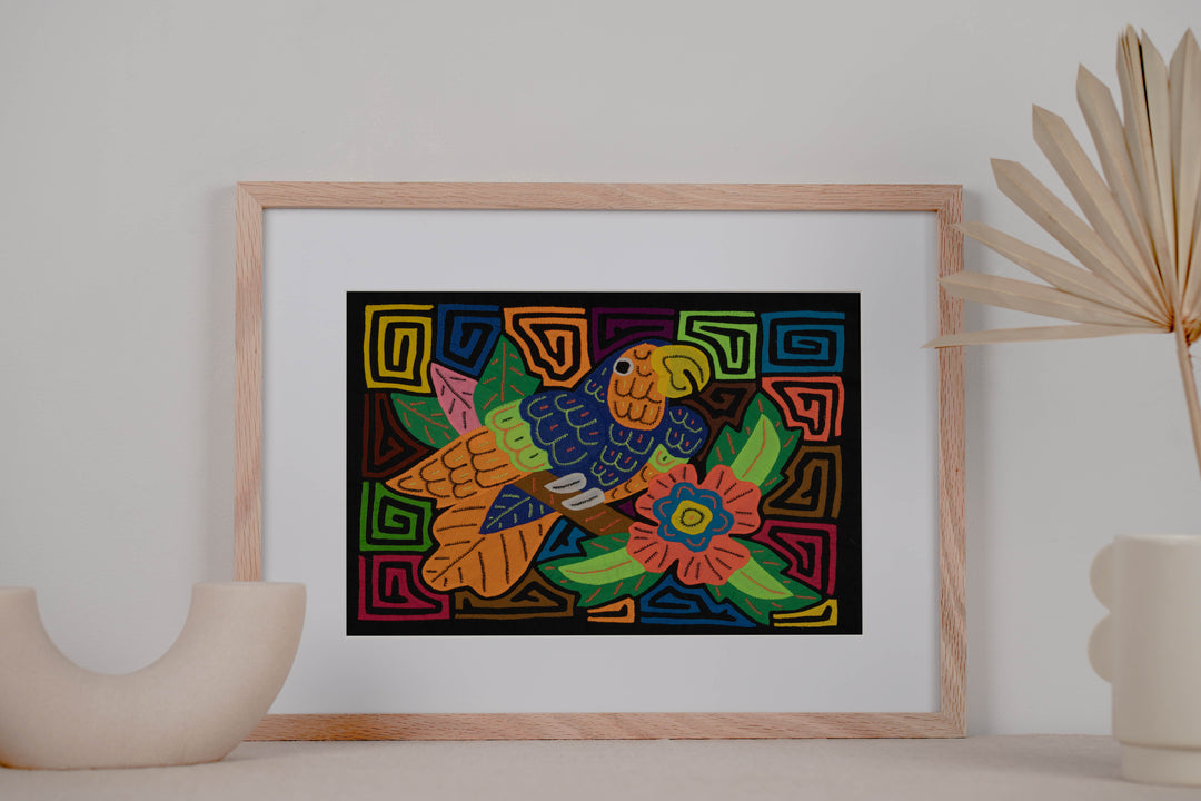 Fantasy Blue Orange Parrot Mola