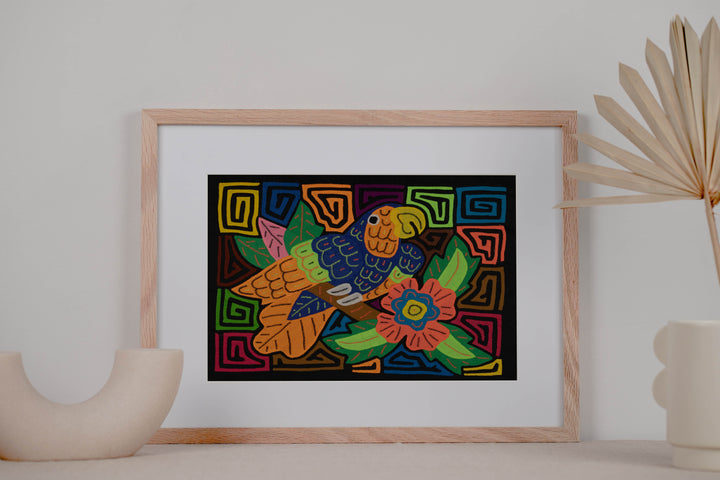 Fantasy Blue Orange Parrot Mola