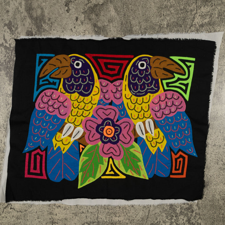 Fantasy Pink Yellow And Blue Two Toucan Oarrot Bird Mola