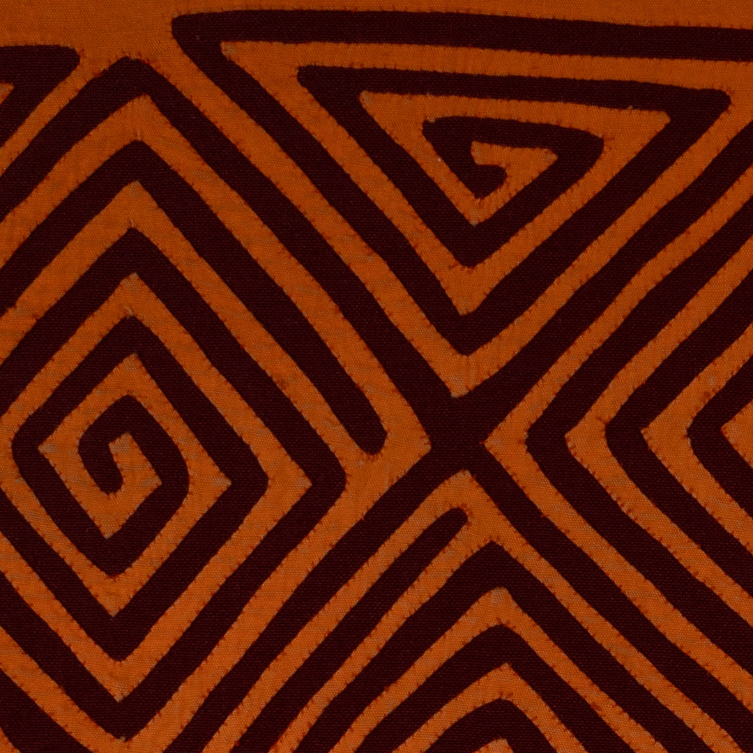 Orange And Burgundy Classic Design Mola