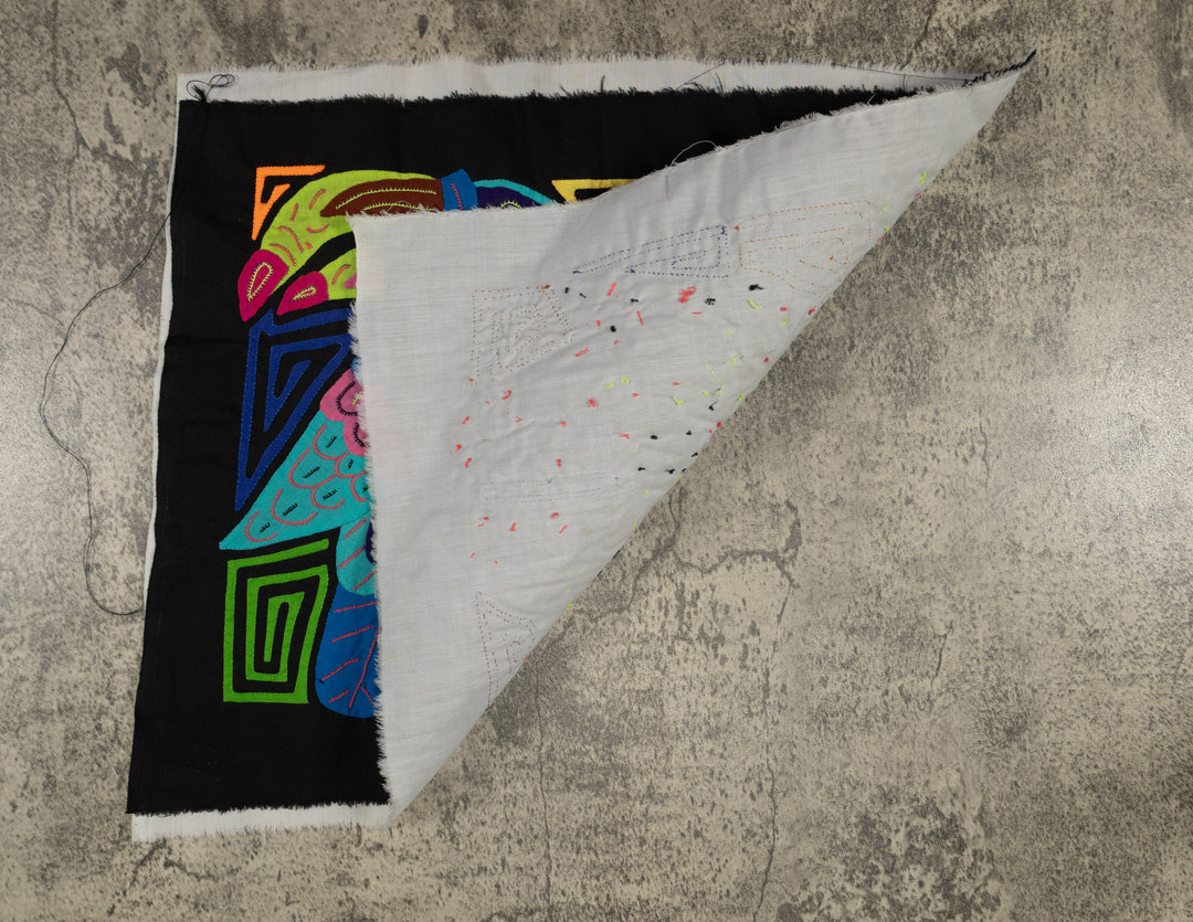 Fantasy Blue And Pink Two Toucan Bird Mola