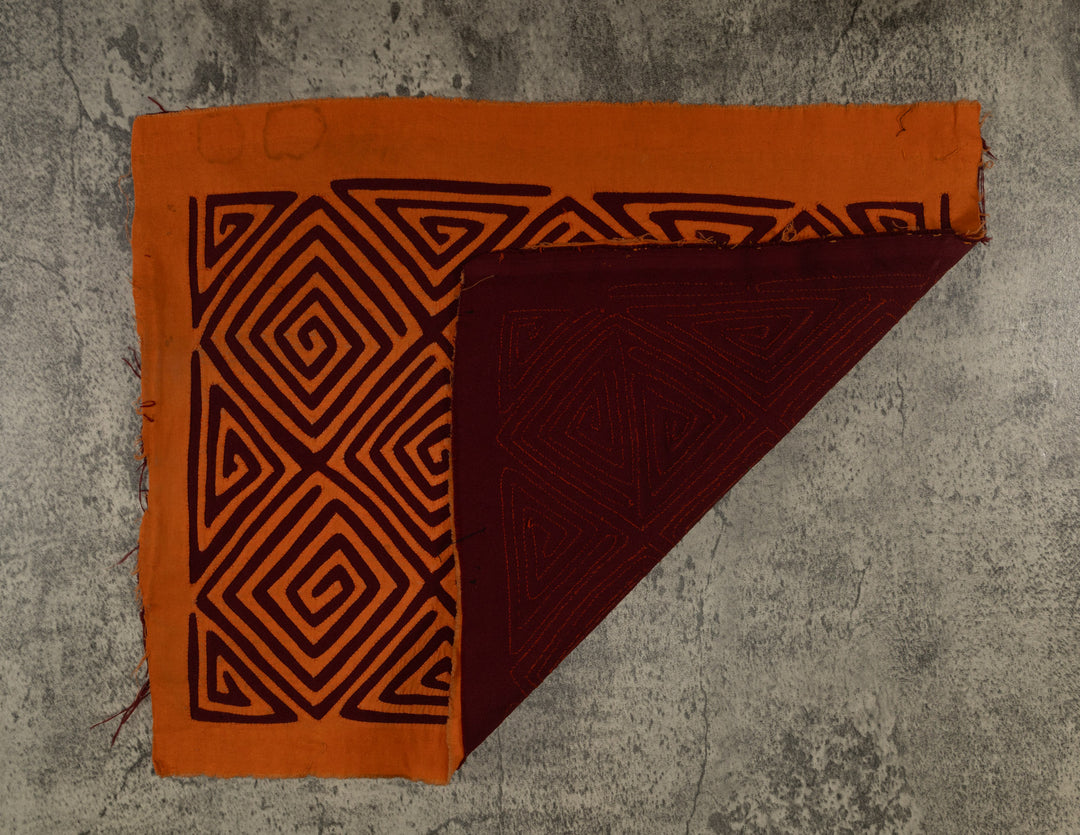 Orange And Burgundy Classic Design Mola