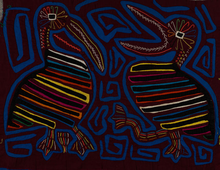 Maroon And Blue Squawking Bird Mola