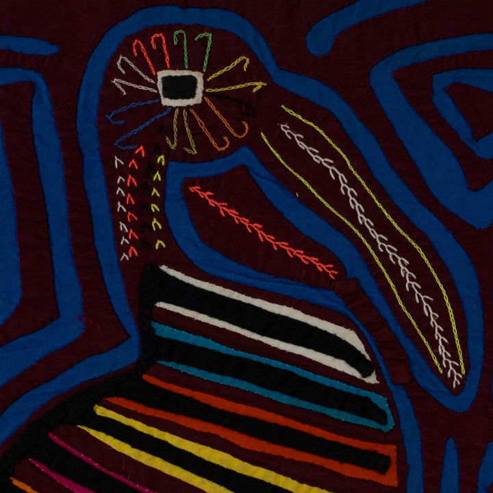 Maroon And Blue Squawking Bird Mola