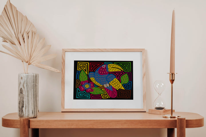 Channel-billed Toucan and Jungle Hibiscus Mola