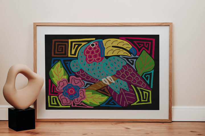 Fantasy Blue And Purple Toucan Bird Mola