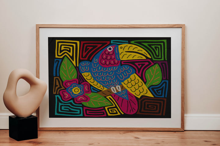 Channel-billed Toucan and Jungle Hibiscus Mola