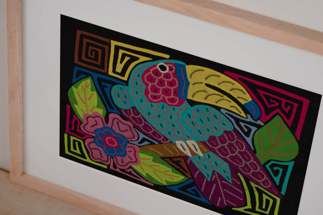 Fantasy Blue And Purple Toucan Bird Mola