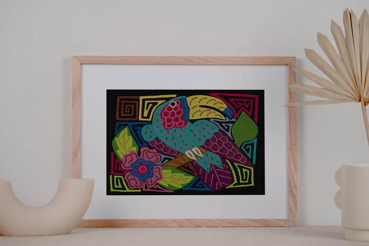 Fantasy Blue And Purple Toucan Bird Mola