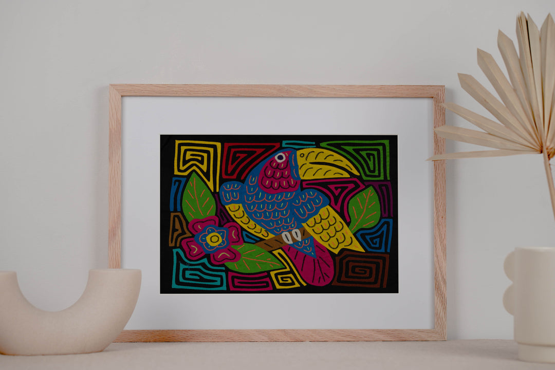 Channel-billed Toucan and Jungle Hibiscus Mola