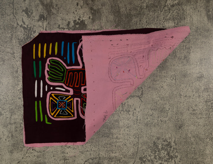 Burgundy And Pink Jungle Bird On Wheels Mola