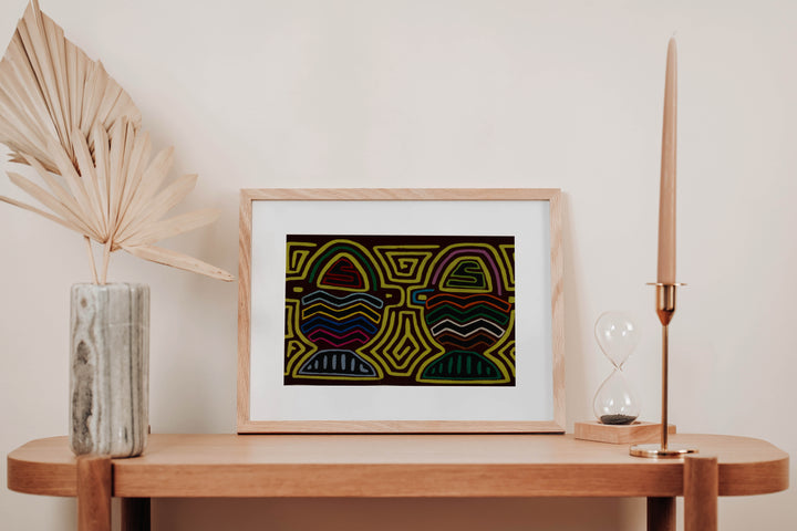 Traditional Multi-Color Flower Basket Mola